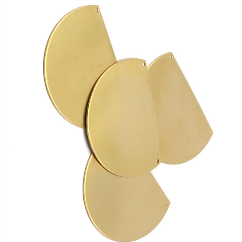 

6pc.. Raw Brass Semi Circle Blanks -2 Holes..sz (55x40x0.80) N453