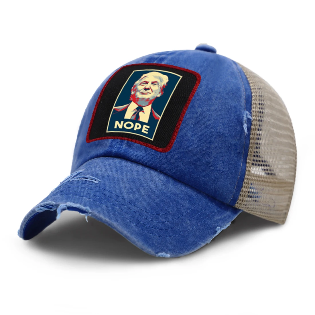 Бейсболка Nope с принтом Трампа сетчатая бейсболка для улицы разные цвета