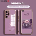 Роскошный силиконовый чехол с покрытием для телефона Huawei Honor 60 50 SE 30 Pro Plus 20 Lite 10 V40 V30 V20 X30i X20 X10, квадратный мягкий чехол