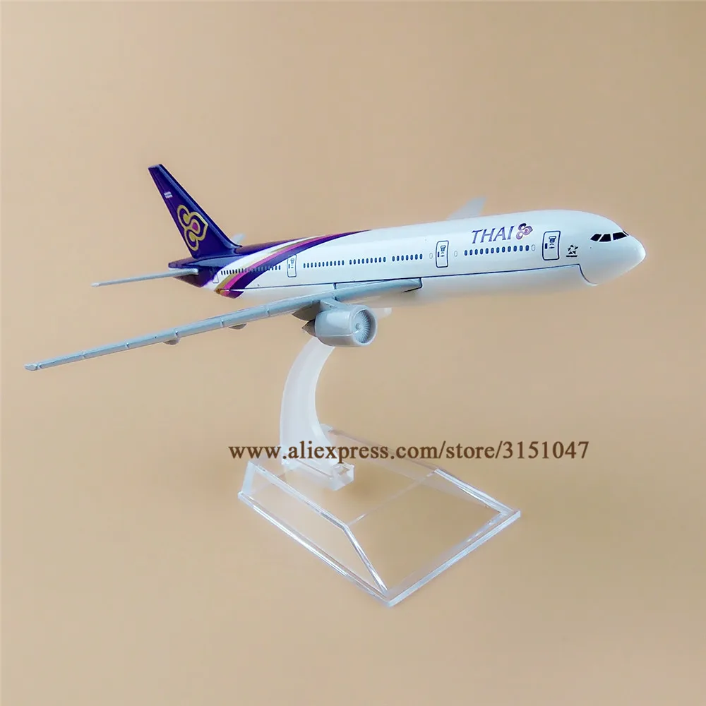 16 см металлическая модель самолета Thailand Air Thai Airlines B777 Boeing 777 Airways с подставкой в
