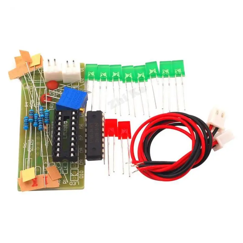 LM3915 сварочная практика 10 светодиодный индикатор уровня анализатор звукового