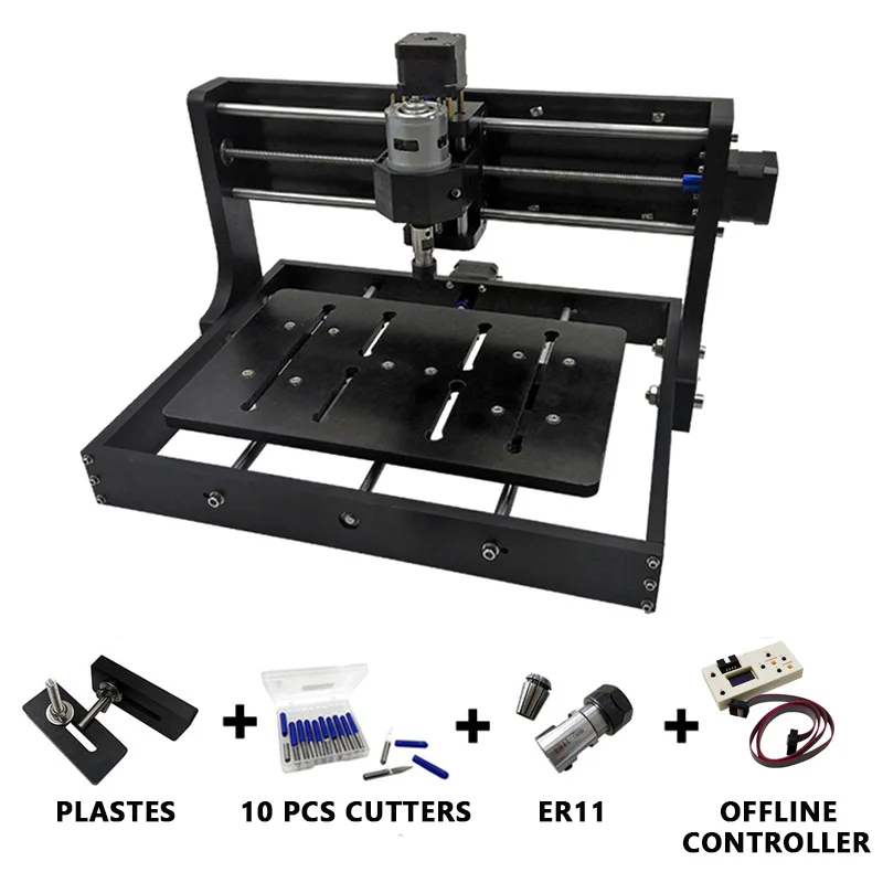 Модернизированный DIY CNC 3020 гравировальный станок, фрезерный станок для дерева, лазерный гравер, используется с поддержкой GRBL управления в автономном режиме - Цвет: 1in offline