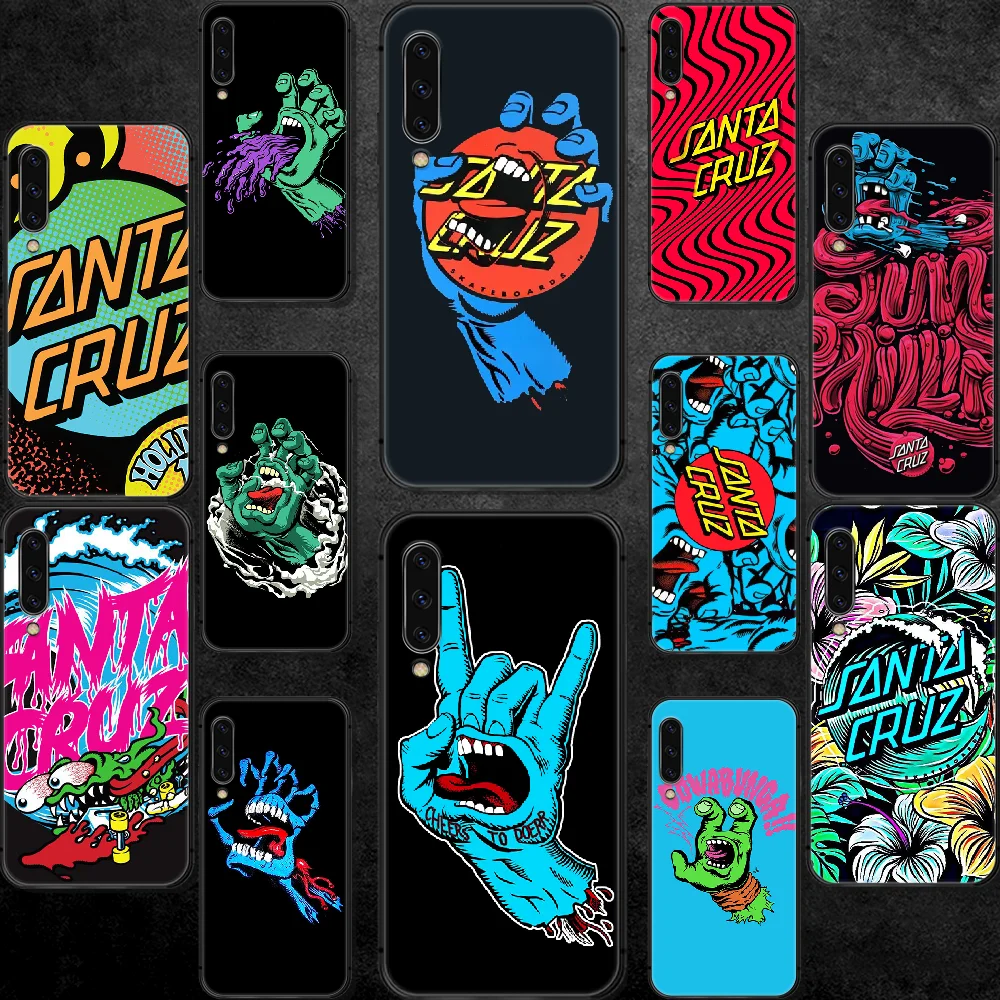 

Santa Cruz Skateboard Brand Phone Case Cover For Samsung Galaxy A7 8 10 20 20e 21 30 30S 31 41 50 50S 51 70 71 91 black Cover