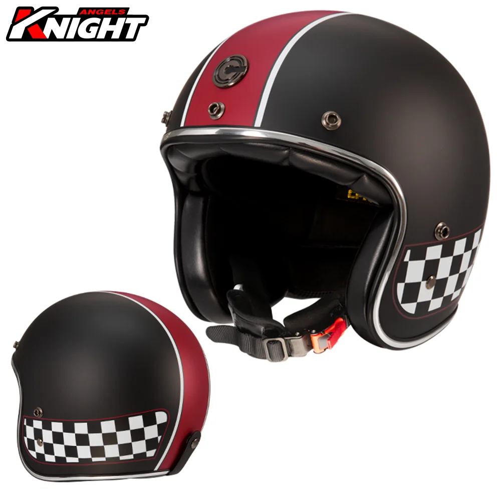 

Motorcycle Helmet Motocross Retro Half Helmet Casco Moto ECE Certification 3/4 Open Face Vintage Helmet Four Seasons Breathable
