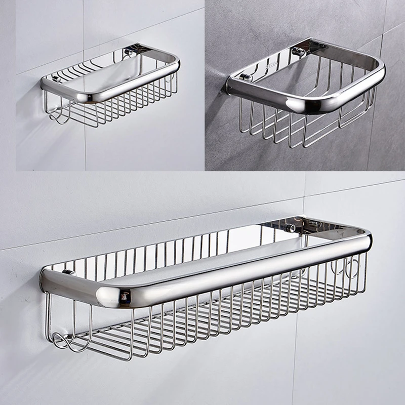 Без винтов современные 304 корзины для душа из нержавеющей стали хромированные