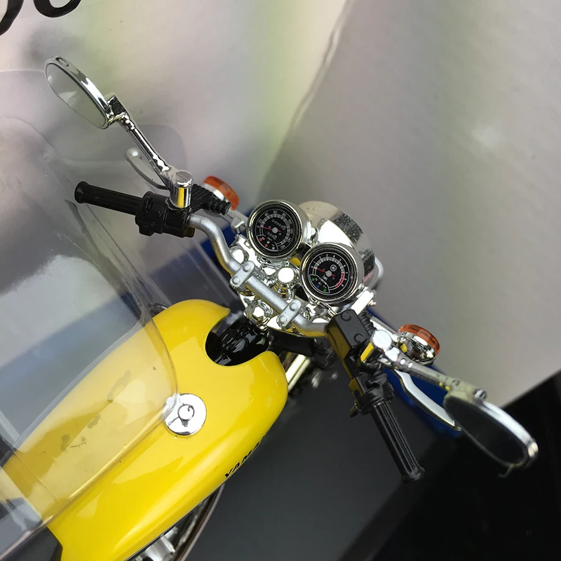1:12 Sr 400 500 мотоцикл Сплав ABS локомотив детские игрушки коллекция дисплей мебель