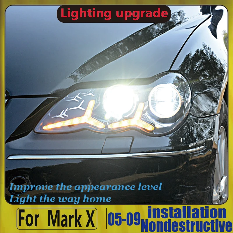 Car Styling for Toyota Reiz Mark X LED Headlight 2005-2009 Headlights LHD OR RHD | Assembly