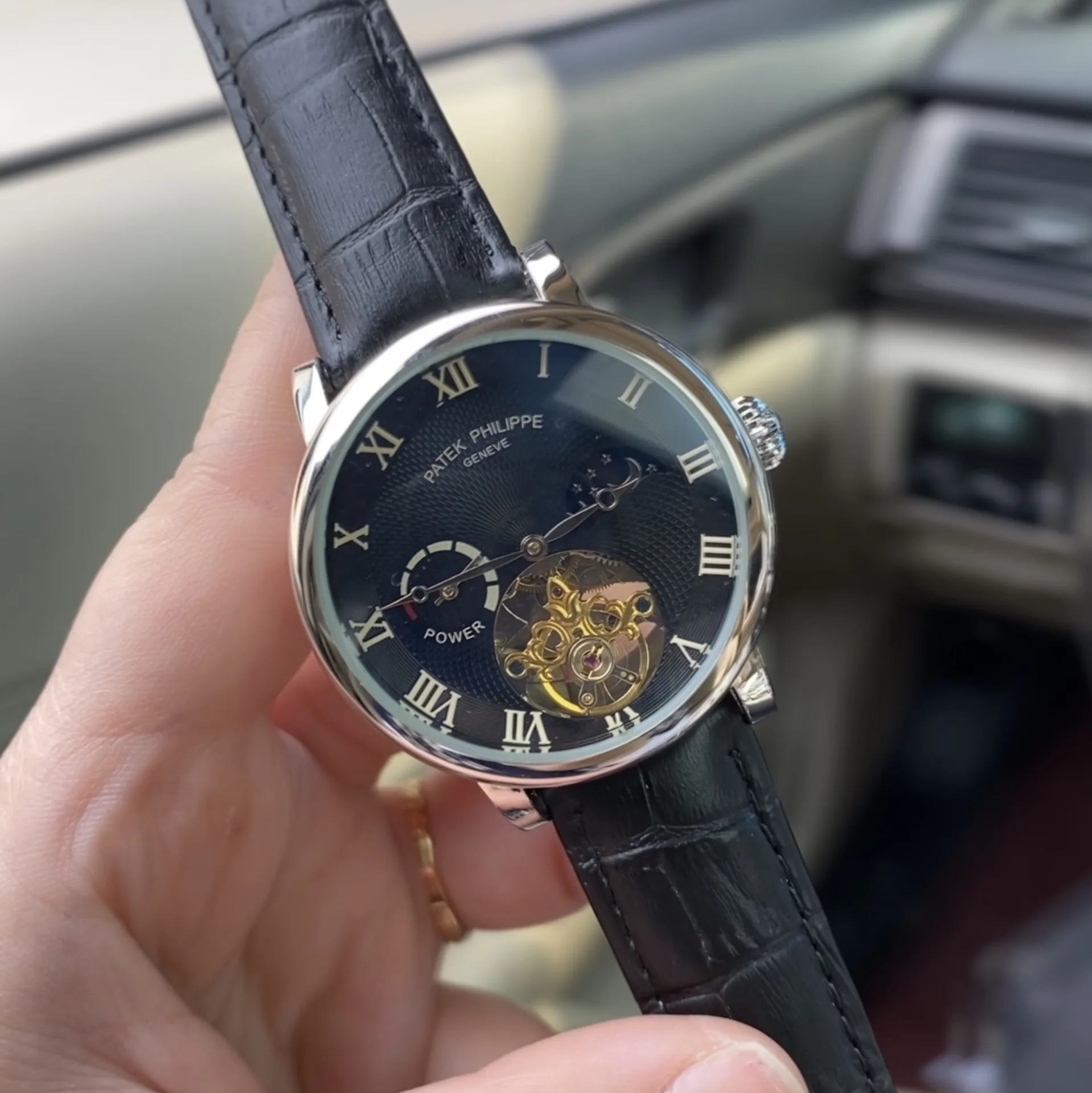 

New Automatic Mechanical Men Watch Silver Blue Stainless Steel Transparent Sapphire Glass AAA Glide Watches 222