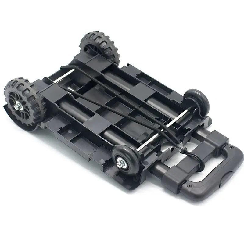 

Black Folding Luggage Cart Light Aluminum Collapsible Portable Fold Up Dolly Hand for Travel Moving and Office Use
