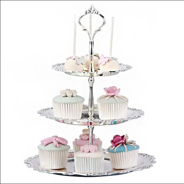 Трехслойная Кружевная декоративная белая металлическая железная подставка под