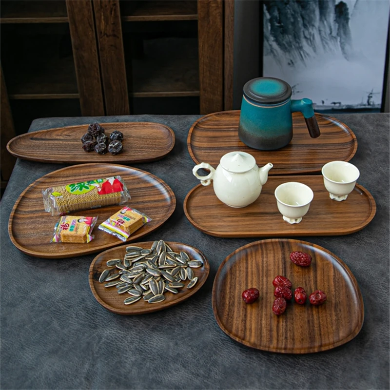 Поднос для посуды из черного ореха | Дом и сад