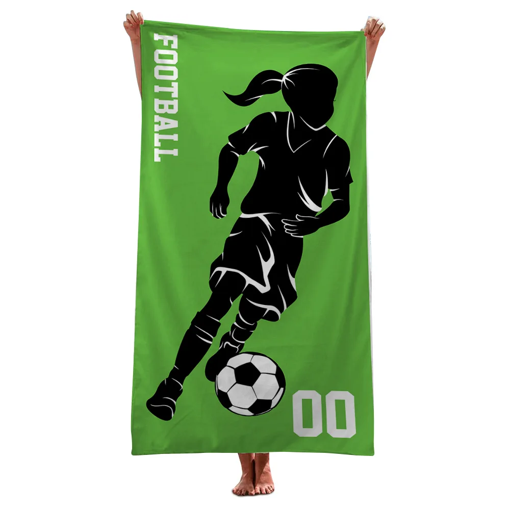 

Microfiber Sports Bath Towel Reversible Fleece Basketball Series Beach Towel Digital Printing Sunscreen Shawl Quick-dryingTowel