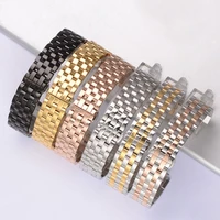 stainless steel watchband mens bracelet for watches ladies wristwatches butterfly buckle 18 20 22mm watch strap