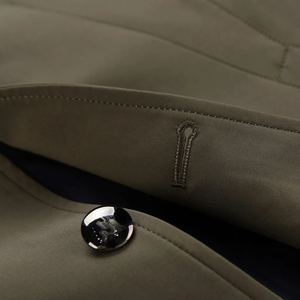 Fashion Thick Men's Jackets Hot Sell Casual Wear Comfort Windbreaker Autumn Overcoat Necessary Winter Men Coat Oversize Trench | Мужская