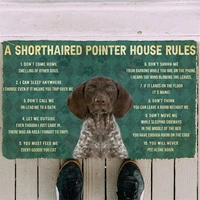 3d house rules german shorthaired dog doormat non slip door floor mats decor porch doormat