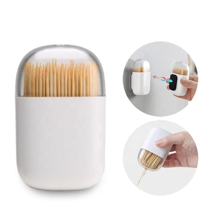 

Magnetic Fridge Toothpick Storage Box Container Creative Toothpick Dispenser Household Table Toothpick Holder with Magnet