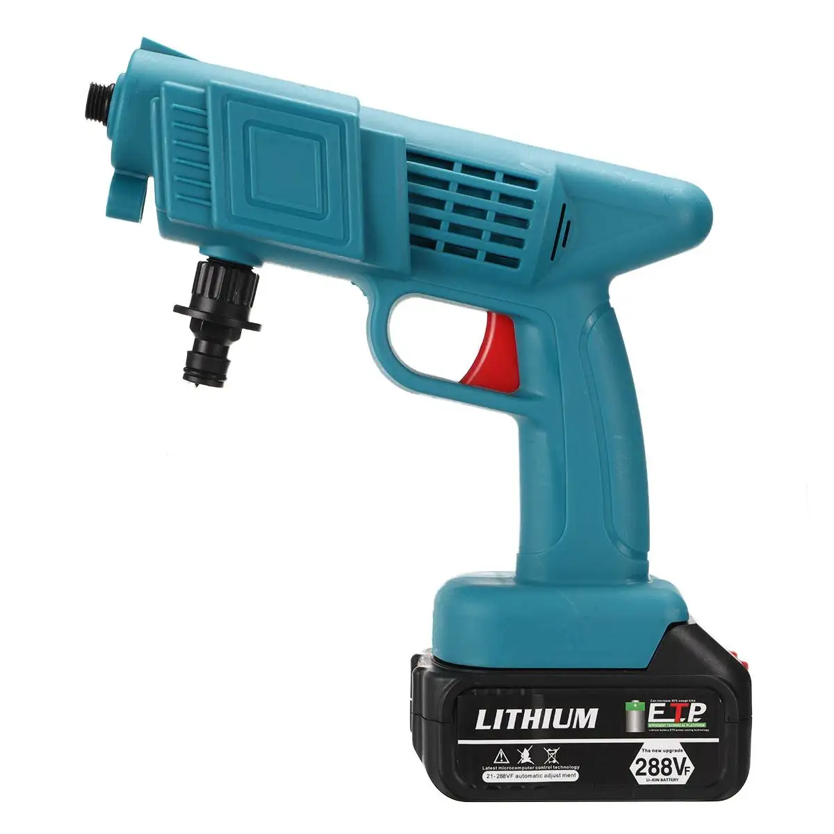 Купить Беспроводная электрическая моечная машина высокого давления, 1000 Вт, 24 В, портативная батарея, генератор пены, водяной пистолет-распылитель ...