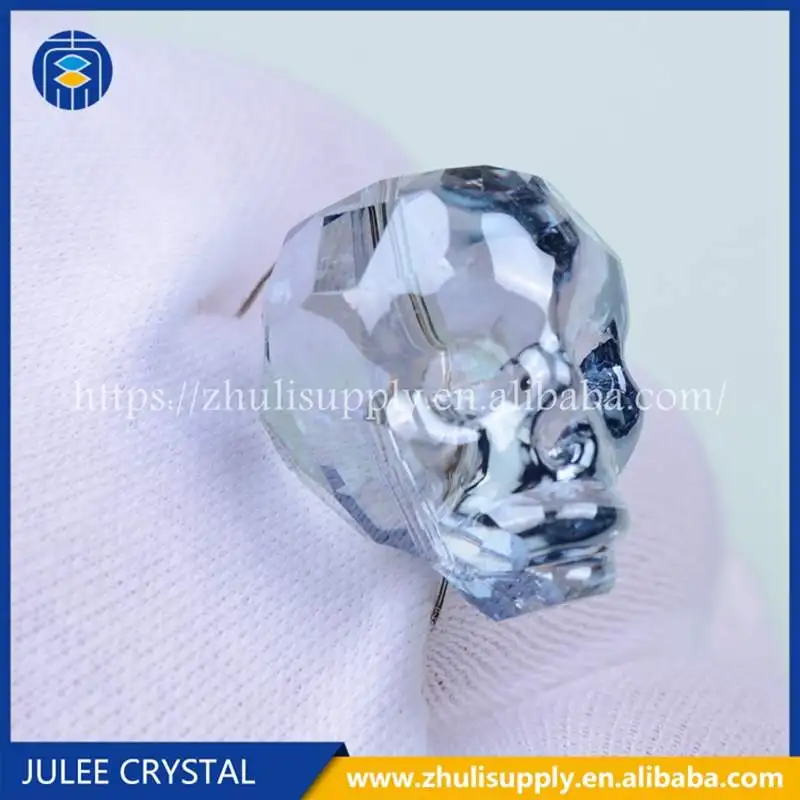 A60-008 JuleeCrystal череп бусины 15 мм 20 мм 5 шт. граненый череп хрустальные подвески череп голова - Цвет: A60-008
