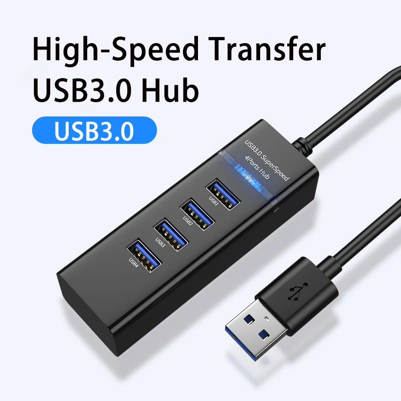 Usb3.0 Hub 4-портовый высокоскоростной USB-разветвитель для жестких дисков