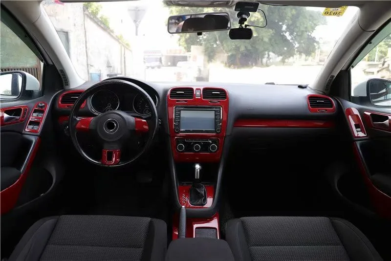 1 партия автомобильные наклейки ABS красное углеродное волокно внутри