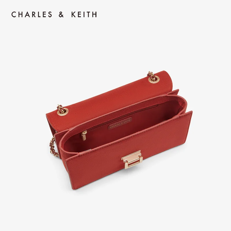 CHARLES＆KEITH Новинка на Весну 2020г. CK2-20840180-5 Женская сумка плечо Металлическая Пряжка с