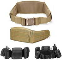 tactical molle padded waist belt girdle military outdoor nylon adjustable waistband airsoft cs combat army hunting accessories