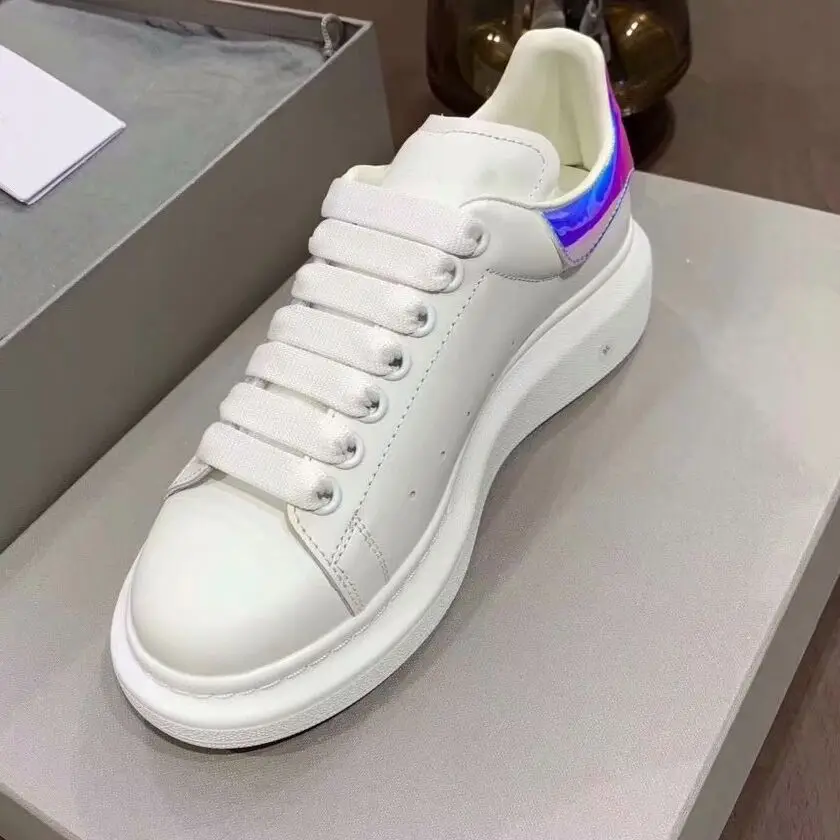 Туфли женские из натуральной кожи яркие Яркие ботинки с хвостом на платформе