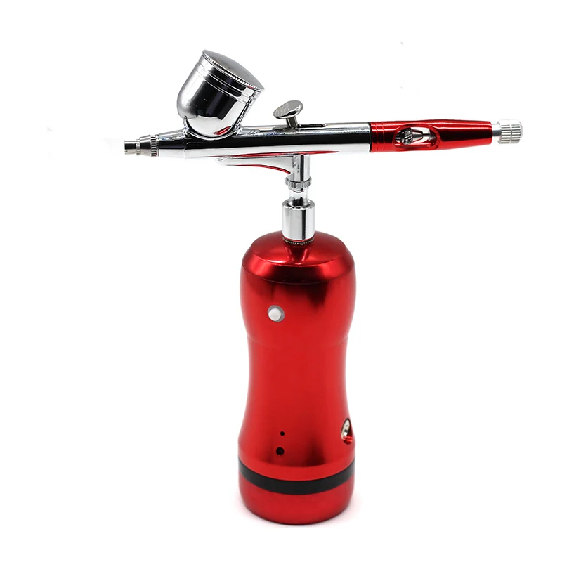 Multi-Purpose Airbrush Air Compressor Kit Dual Action 0.3mm Nozzle Paint Spray Gun Portable Brush Set Battery Charger | Инструменты