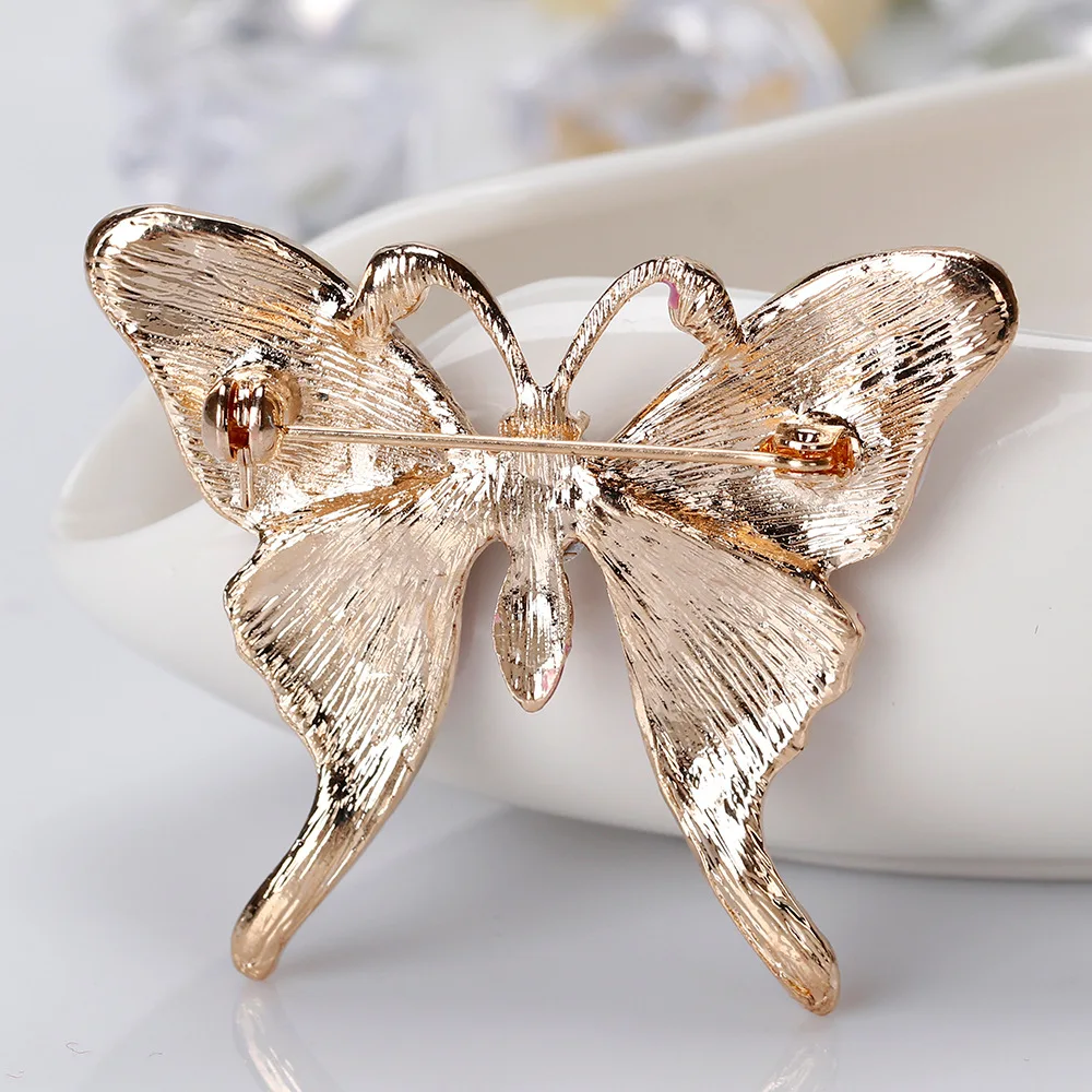 

Crystal Butterfly Brooch For Women Brooch Collar Pins Corsage Rhinestone Insect Animal Brooch Badges Jewelry Accessories