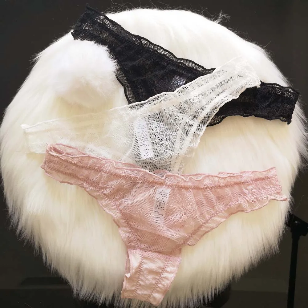 Temptation Rabbit Tail Thong Women Sexy Hair Pompom Ball G-String Furry Lingerie Transparent Underwear | Женская одежда