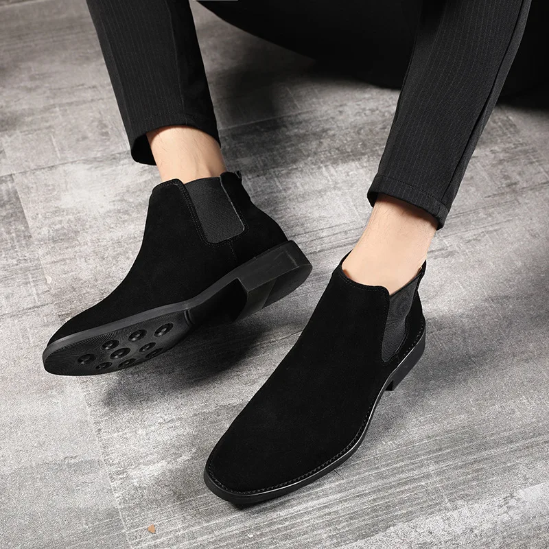 Мужские ковбойские ботинки из натуральной кожи с острым носком | Обувь