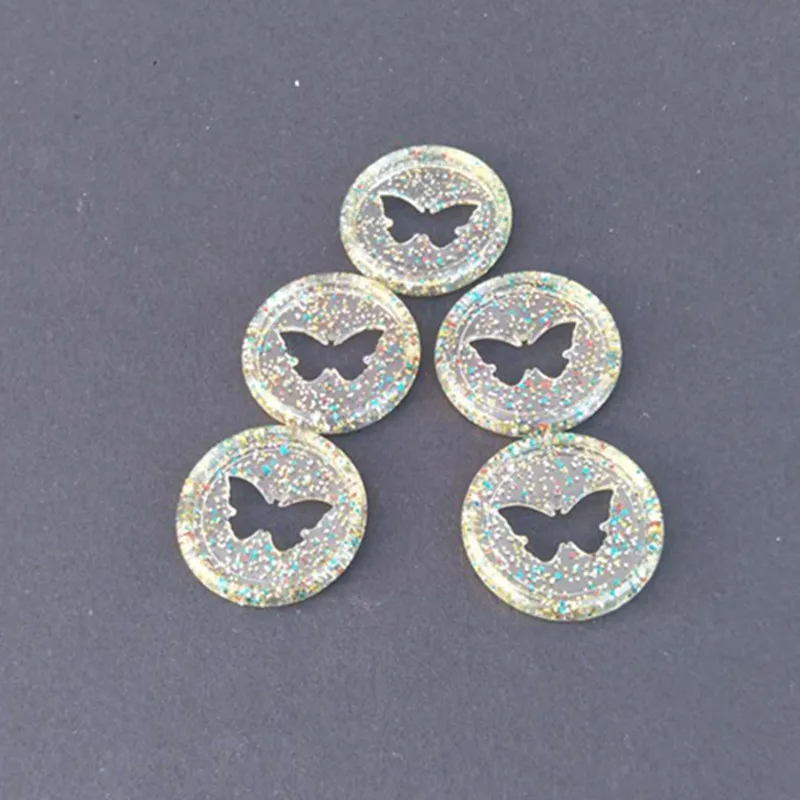 100 шт 26 мм красочная прозрачная бабочка отверстие кнопка переплета Пряжка