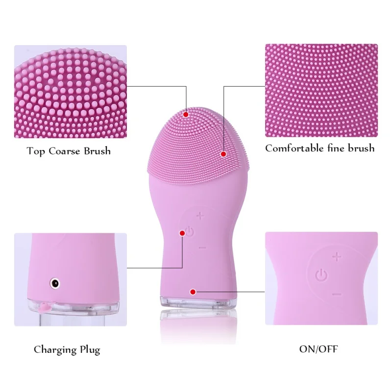 Силиконовая щетка для очищения лица ультразвуковые устройства массажа