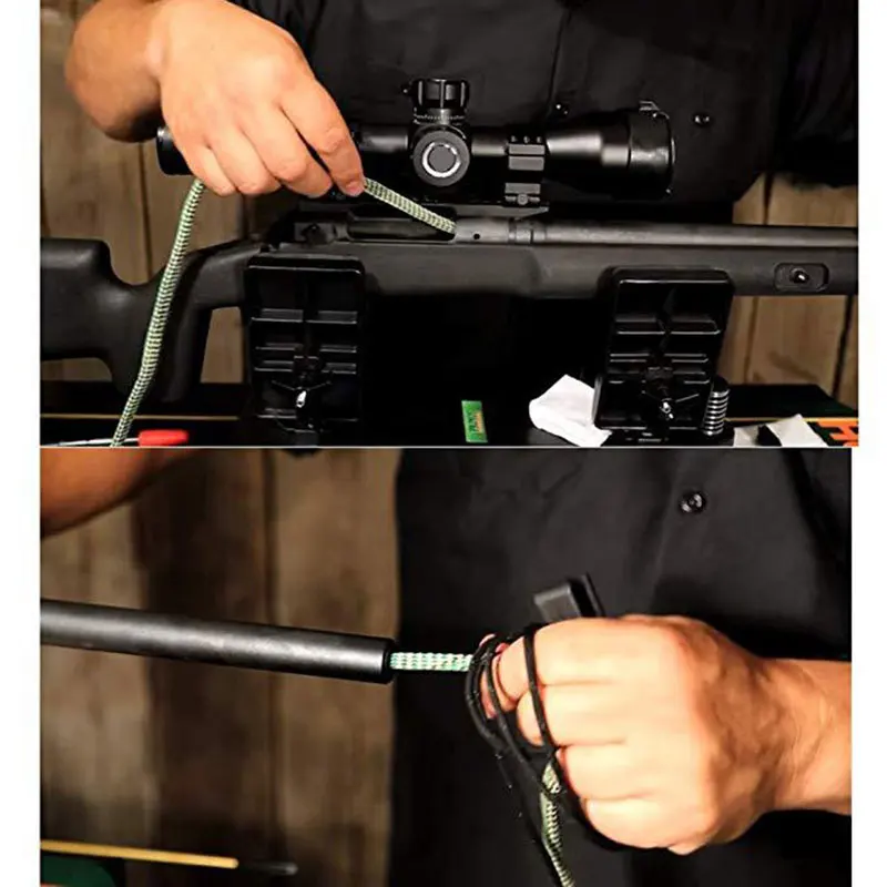 

Gun Barrel Wipe Brush Cleaning Snake Rope 12 Gauge .22 Cal .223 Cal Bore for Hunting Rifle Pistol Air Gun Shotgun Accessories