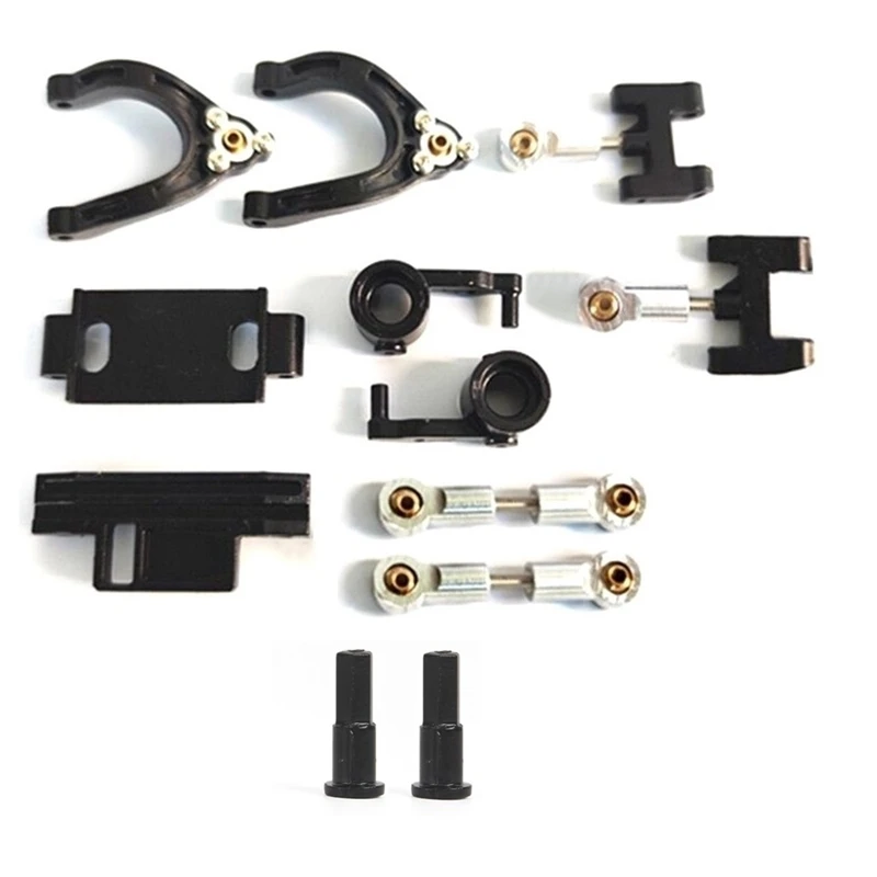 

D12 Upper Lower Swing Arm Steering Cup Knuckle Hex Adapter Accessories Set for WPL D12 RC Car Upgrades Parts