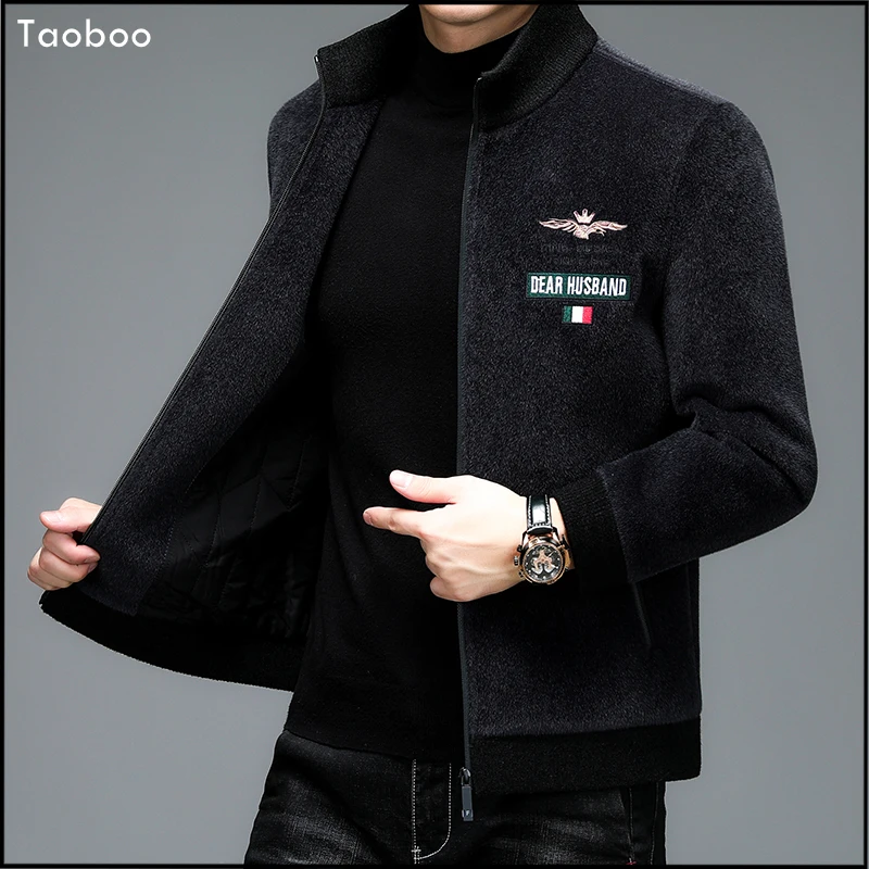 Мужская зимняя куртка 2021 с буквенным рукавом Мужское пальто куртки на молнии