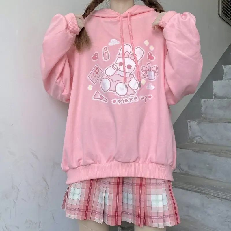 Толстовка Deeptown Женская в стиле Kawaii Модный свитшот Корейском милые топы с длинным