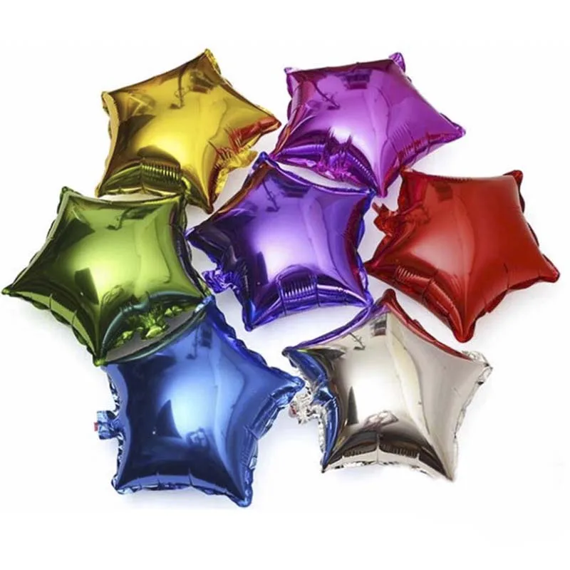 10 дюймов алюминиевая мембрана пентаграмма труба фольги Воздушные шары воздушный