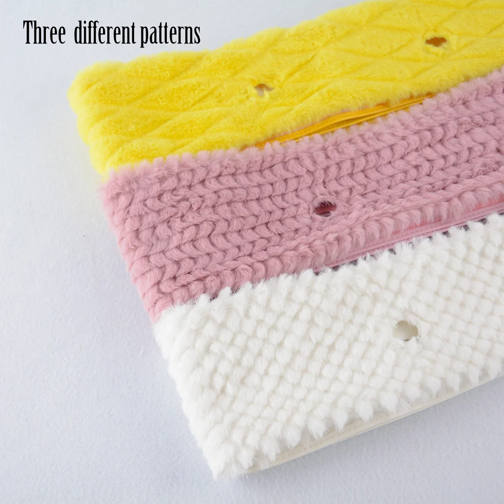 Зимняя и осенняя Классическая мини-сумка карамельного цвета с узором теплая