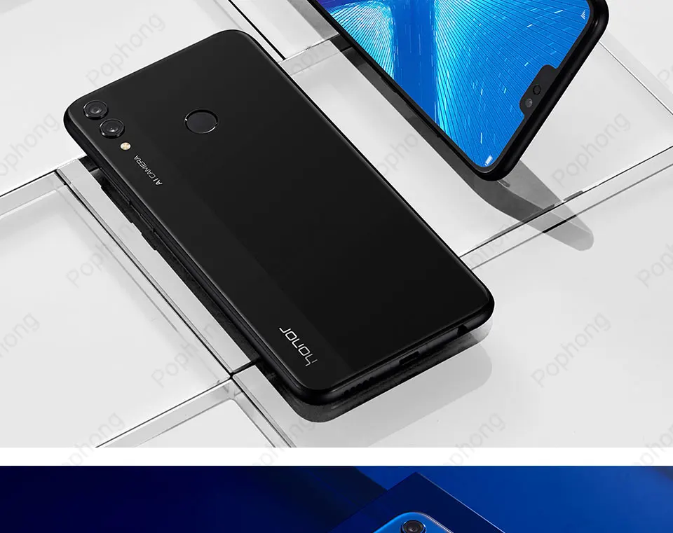 Мобильный телефон HONOR 8X с глобальной прошивкой, 4 ГБ, 64 ГБ, Восьмиядерный процессор Kirin 710, 6,5 дюймов, Android 9,0, 3750 мА/ч, сканер отпечатков пальцев, 20 МП
