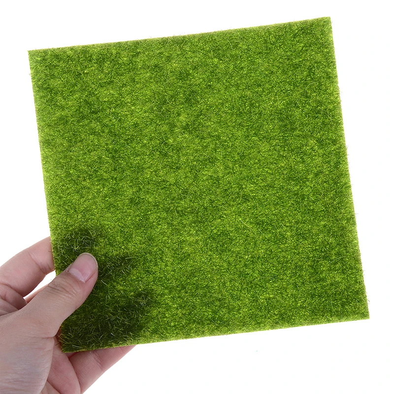 

15*15cm Mini Fake Moss Artificial Lawn Micro Landscape Moss Grass Artificiais Flowers Foliage For Home / Wedding Decoration