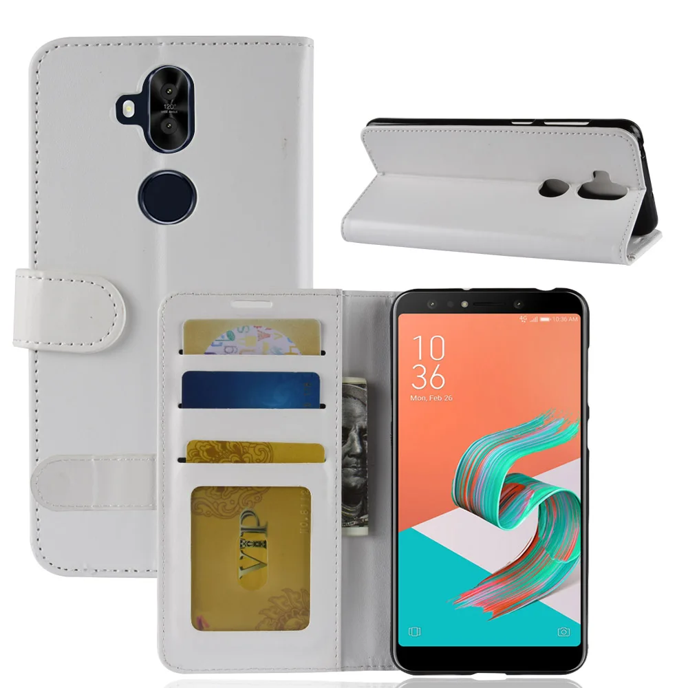 Кожаный чехол для Asus ZenFone 5 Lite ZC600KL мягкий силиконовый книжка с бумажником