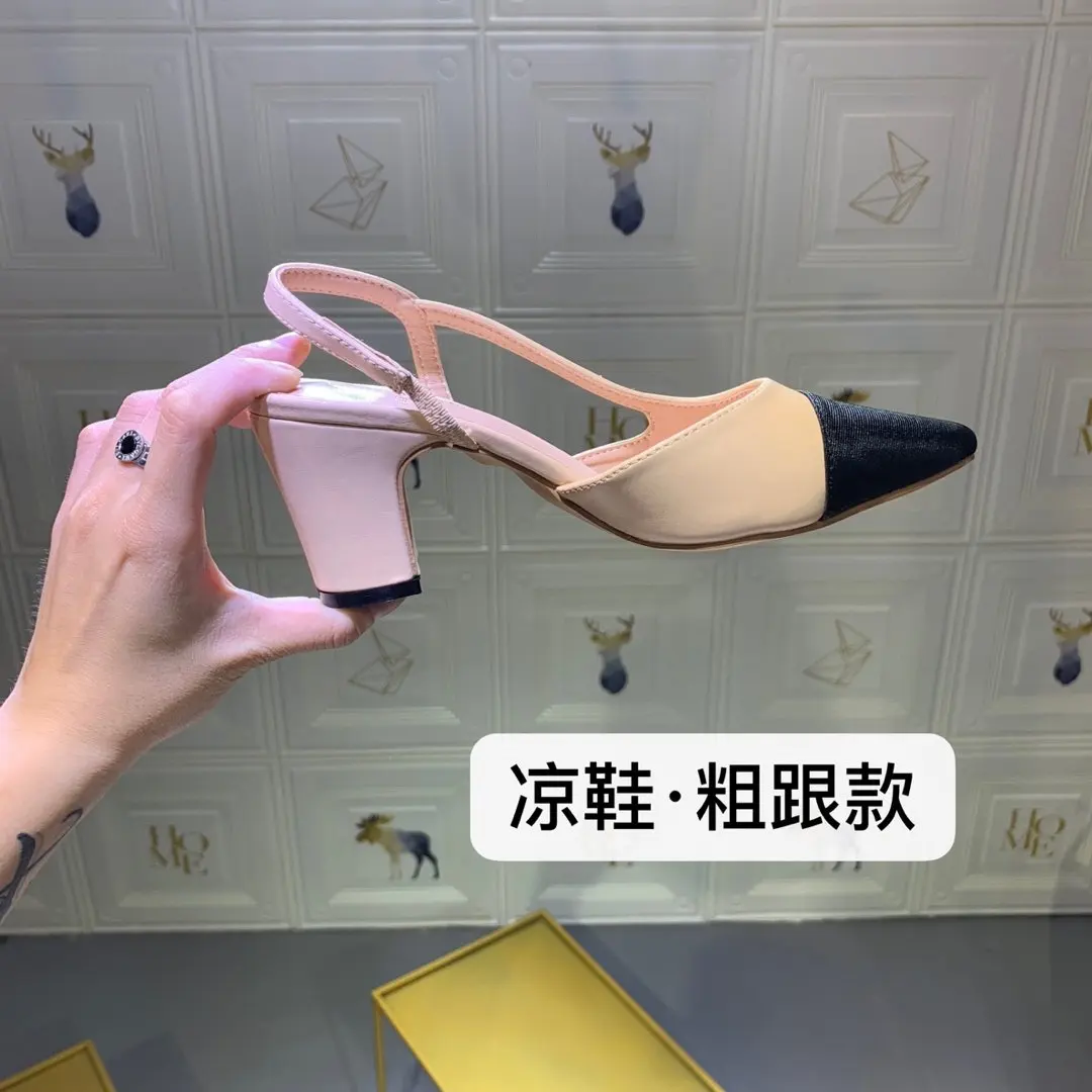 2019 г. новые модные разноцветные женские босоножки Обувь на блочном каблуке