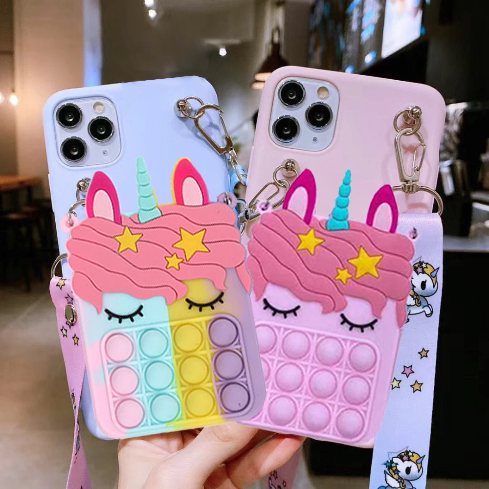 Мультяшный Кошелек для монет с лошадью сумки чехол Samsung Galaxy S30 S21 S20 S5 S6 S7 S8 S9 S10e