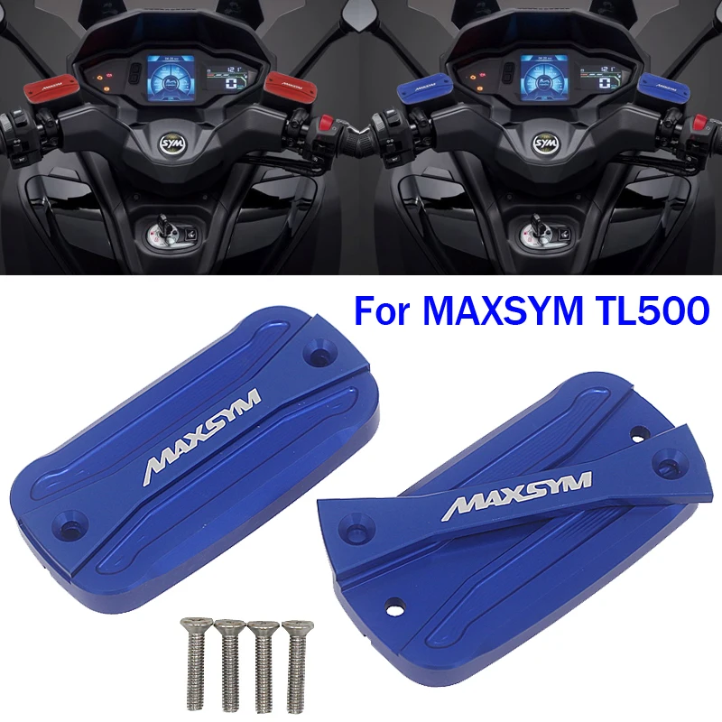 2 Pieces Motorcycle Accessorie Front Brake Clutch Fluid Reservoir Cap Cover For SYM MAXSYM TL500 Maxsym TL 500 tl500 2020