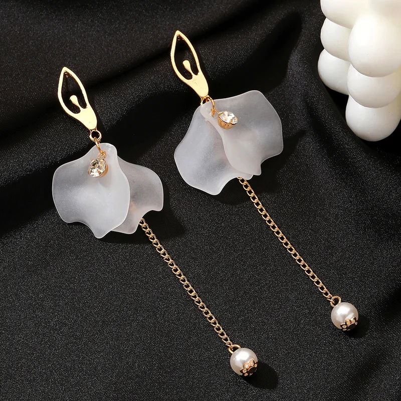 

New Style Retro Tassel Flower Bohemian Earrings Fashion Long Dangling Earrings Crystal Women Wedding Party Accessories