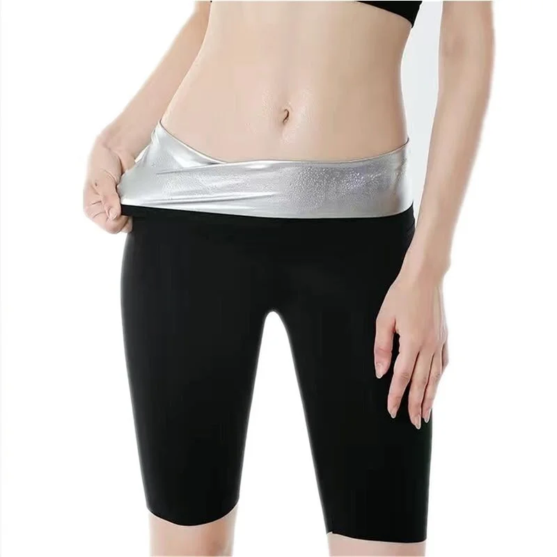 

Women Sauna Sweat Pants Thermo Fat Control Legging Body Shapers Hot Fitness Stretch Control Panties Waist Slim Shorts Workout