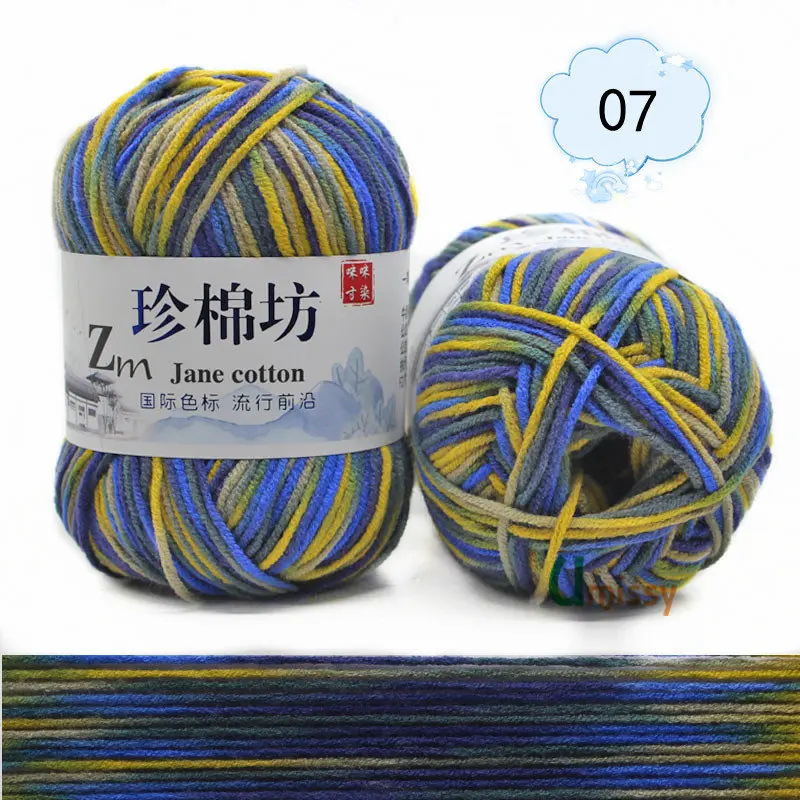 36pcs 07 36 шт. garen lana вязание крючком Пряжа ручной вязки коврик окрашенный Хлопок Смешанный разноцветные советуем иглы 3 мм - Цвет: 36pcs 07