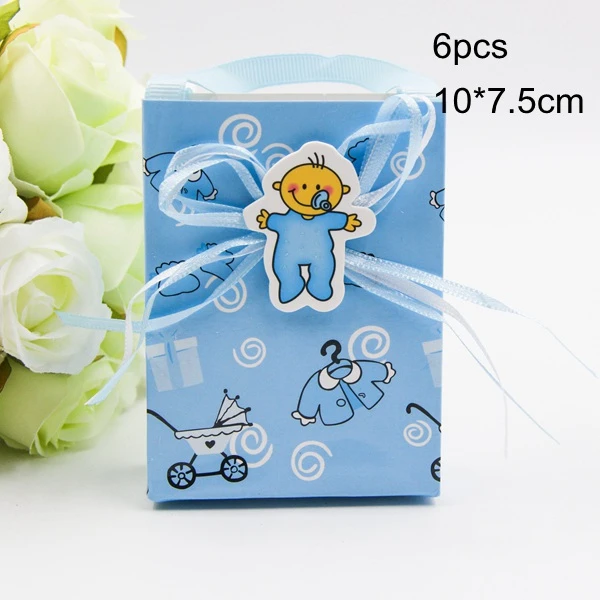 6pcs Boy 10 ярдов это мальчик/девочка атласная упаковочная лента для DIY ремесла подарочная упаковка пояс бант и Швейные аксессуары Принадлежности для детского душа - Цвет: 6pcs Boy