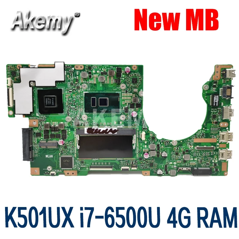 

Akemy K501UX материнская плата для ноутбука For Asus K501UX K501UB K501U K501UX DDR3 4GB-RAM i7-6500U w/ GTX950M материнская плата видеокарты